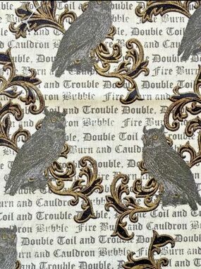 Joann Fabric Halloween Toil & Trouble Gothic Owl Quilting Cotton 1 yard